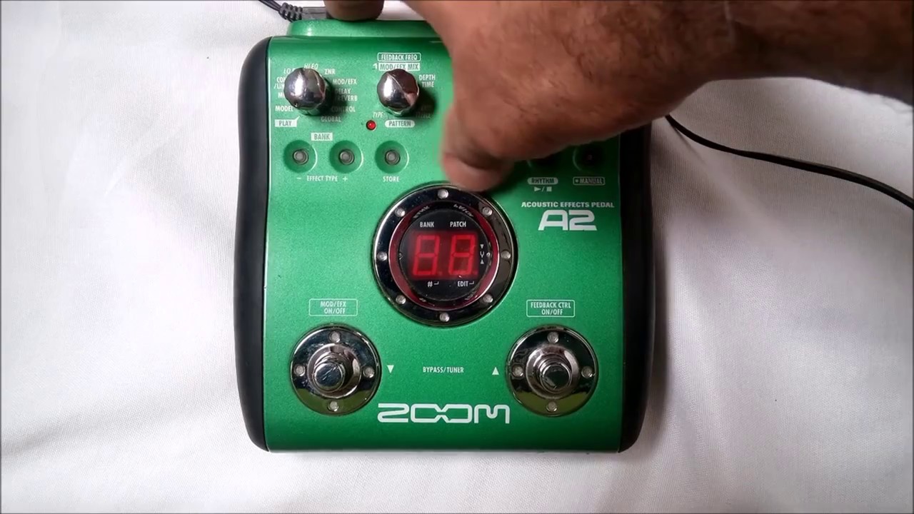 Pedaleira para violão zoom A2  funções