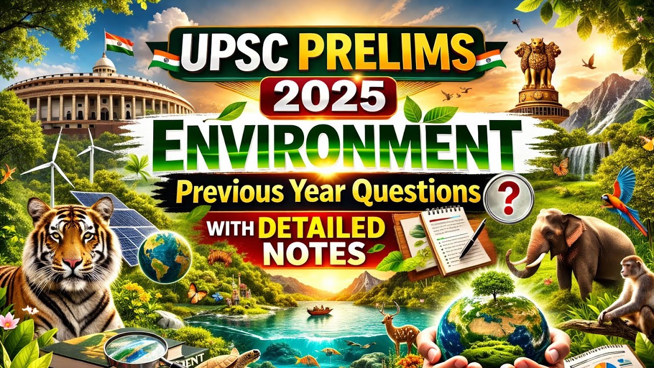 UPSC Environment 2025 PYQ| Environment| Prelims 2026| Punjab Exams Point