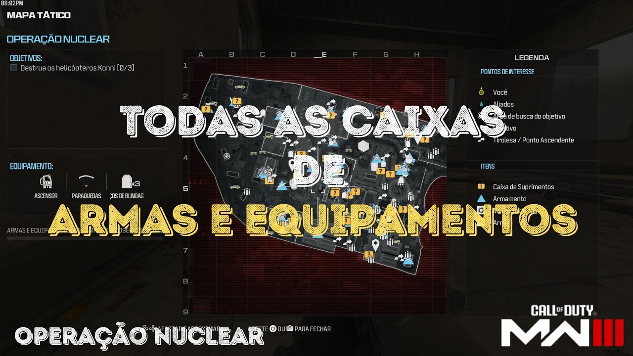 MW3: Todas as CAIXAS de ARMAS e EQUIPAMENTOS de OPERA&Ccedil;&Atilde;O NUCLEAR (Campanha)