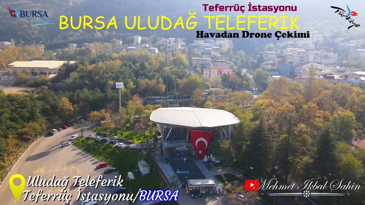 Bursa Uludağ Teleferik - Teferrüç İstasyonu / Bursa Havadan Panoramik Drone Çekimi - 1.11.23
