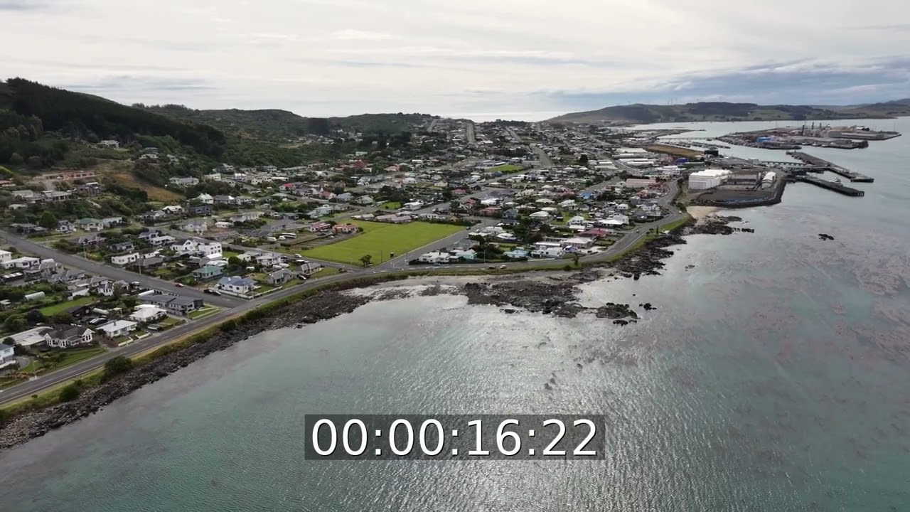 Meeres-Küste Foveaux Strait in Bluff in Southland Region, Neuseeland