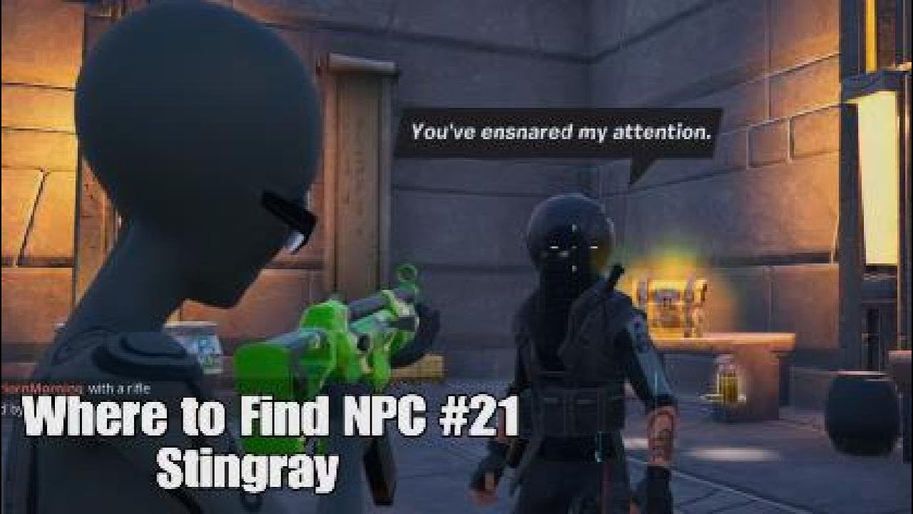 Where to Find Fortnite NPC #21 Stingray - Updated Location Aug 8 - Chapter 4 Season 3
