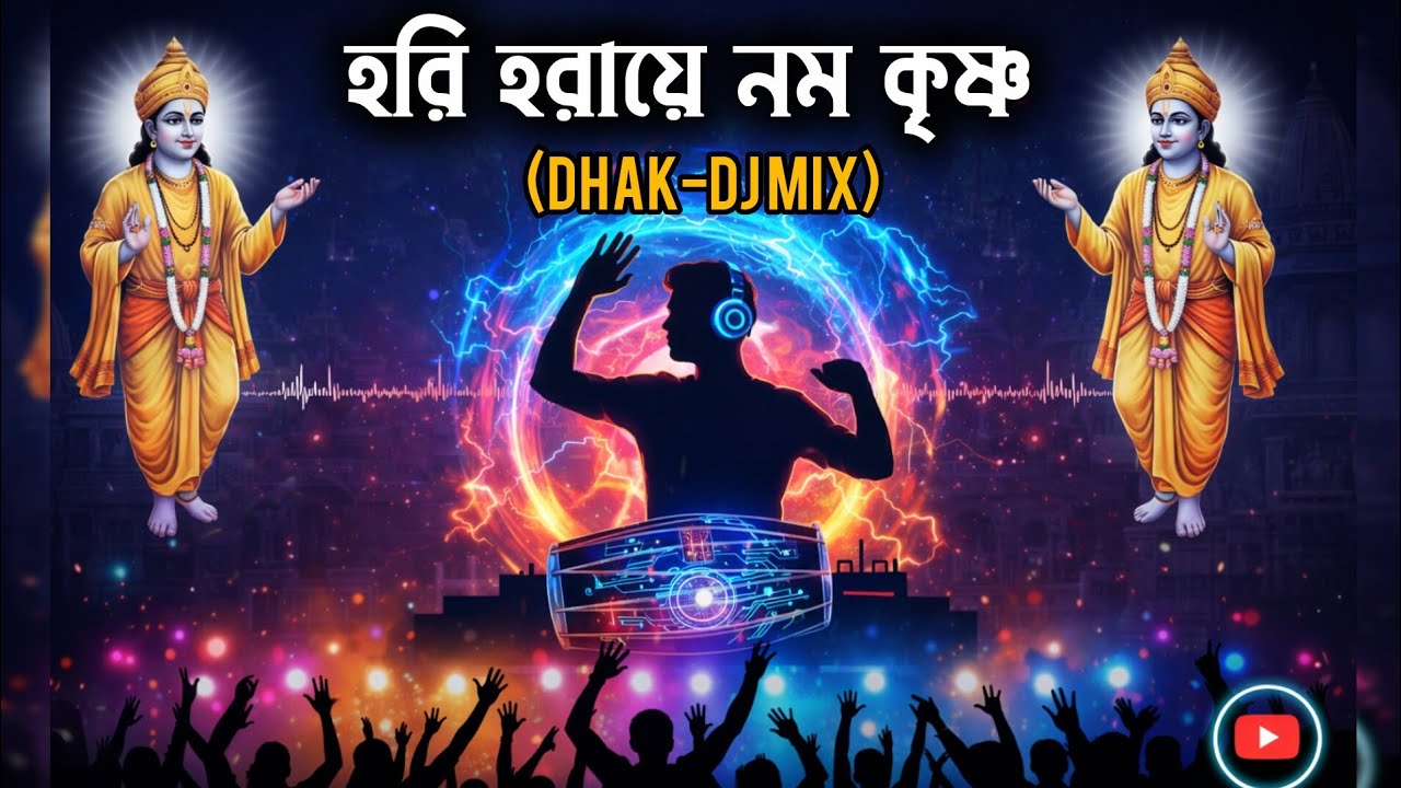 হরি হরায়ে নমঃ - Hari Haraye Namah | Bengali Dhak DJ Mix 2024 | Modern Krishna Bhajan