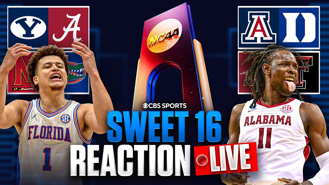 March Madness Sweet 16 LIVE Reactions ✅ | BYU vs Alabama, Maryland vs Florida & MORE