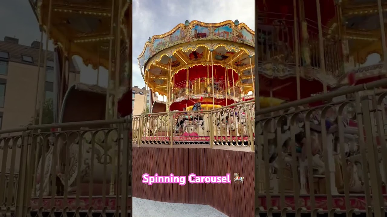 Spinning C A R O U S E L in Gdańsk Old Town 🎠 #gdańsk #poland  #oldtown