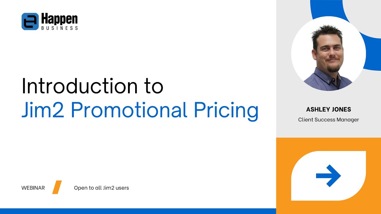 [Webinar] Introduction to Jim2 Promotional Pricing