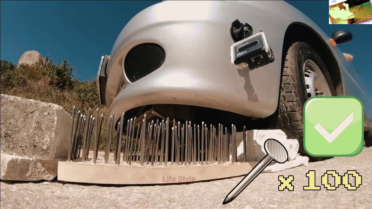 CAR VS 200 NAILS 😱