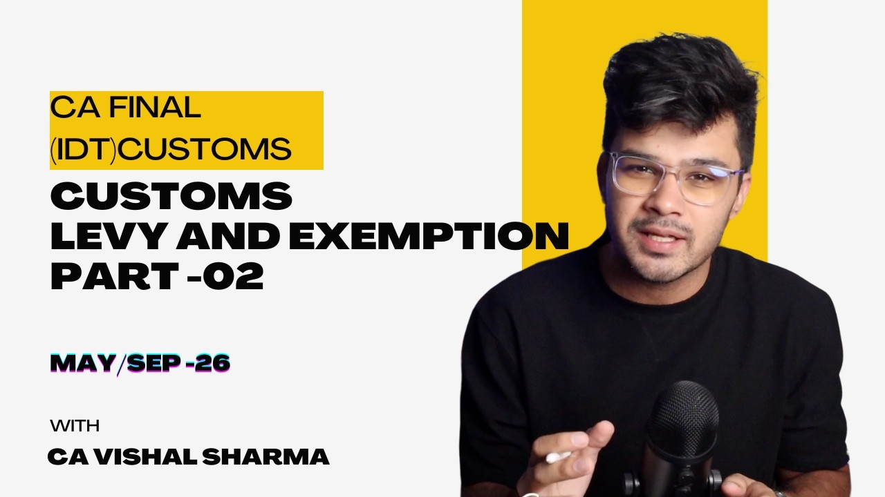 Customs- Re-imports and Re-exports ( Part -2)|| CA final- IDT || May 2026 || Under 30 minutes