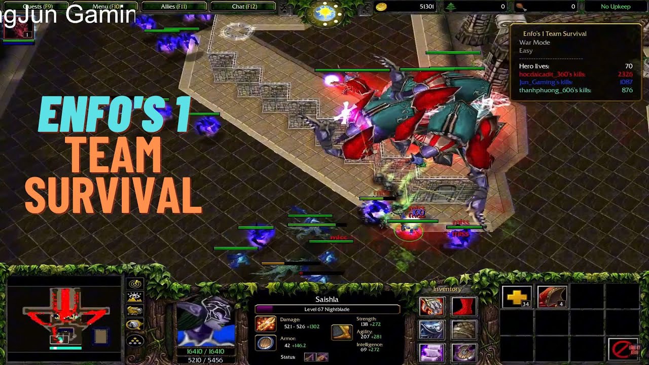 Warcraft III : Enfo's 1 team survival #2