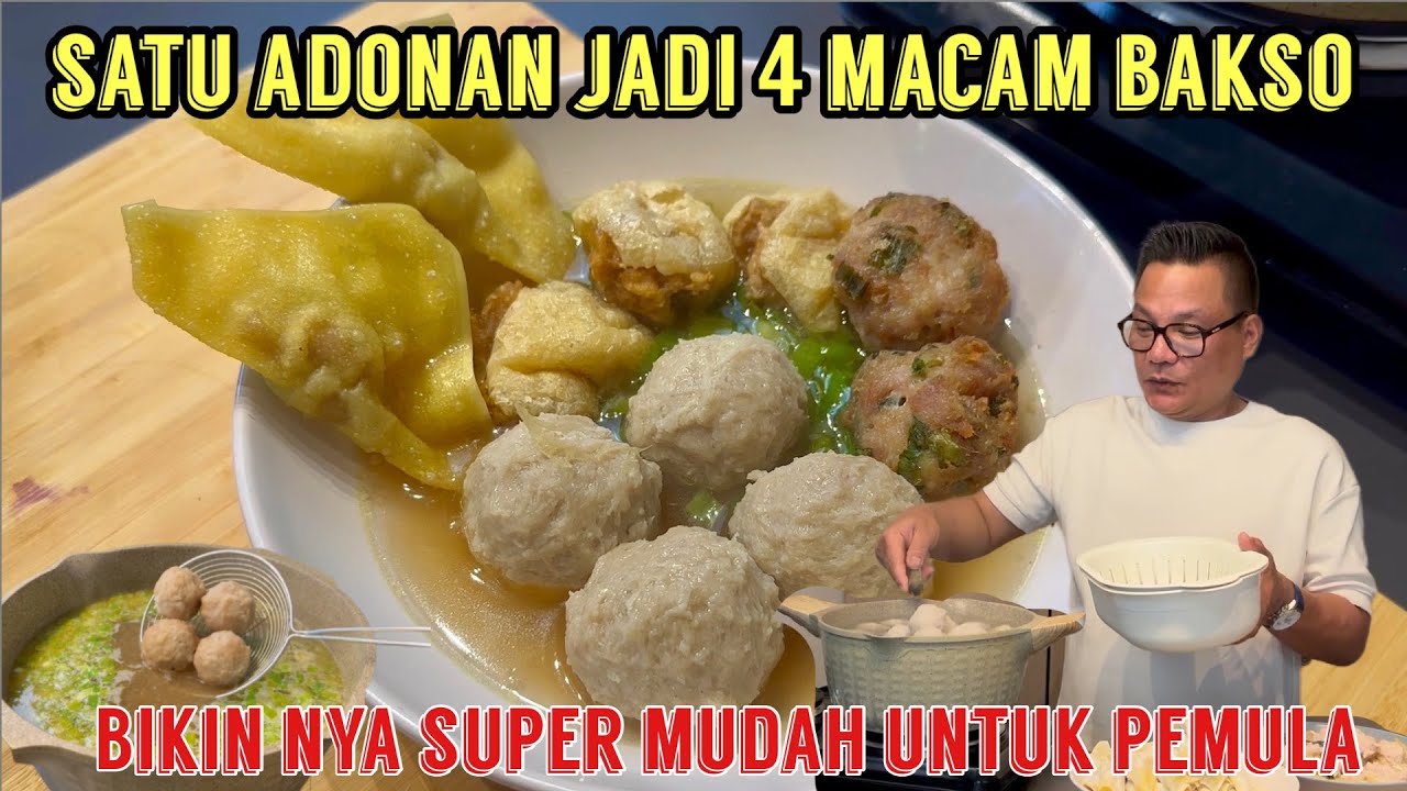 BAKSO MALANG DARI 1 ADONAN,BISA JADI 4 JENIS BAKSO SEKALIGUS