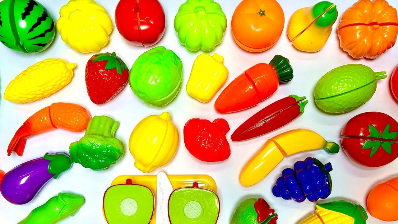 Satisfying ASMR | Cutting Plastic Fruits & Vegetables | No Talking | Relaxing Sounds 46