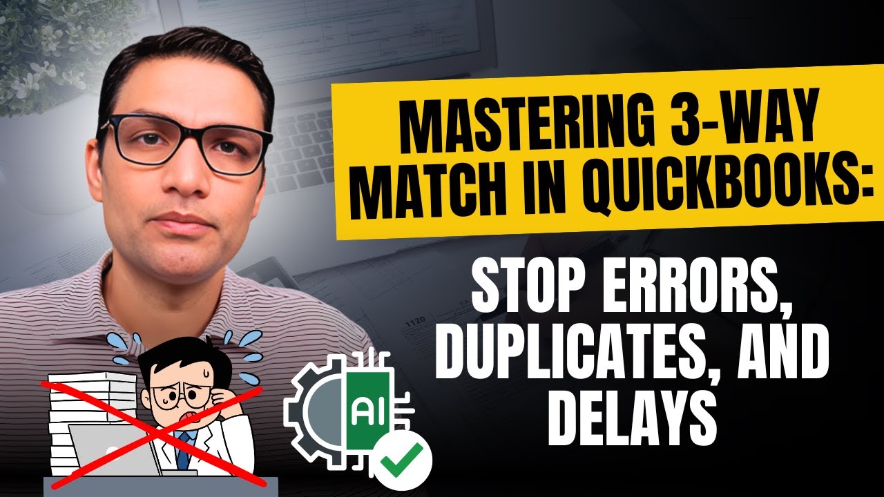 Using QuickBooks and struggling with 3 way match process? Watch this..