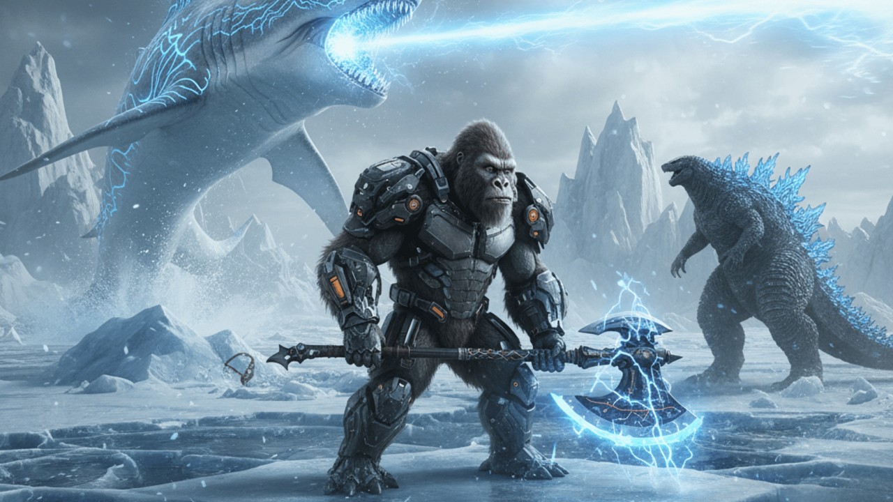 Gojira & Armored Kong vs. Glacio: The Frozen Nightmare Begins!