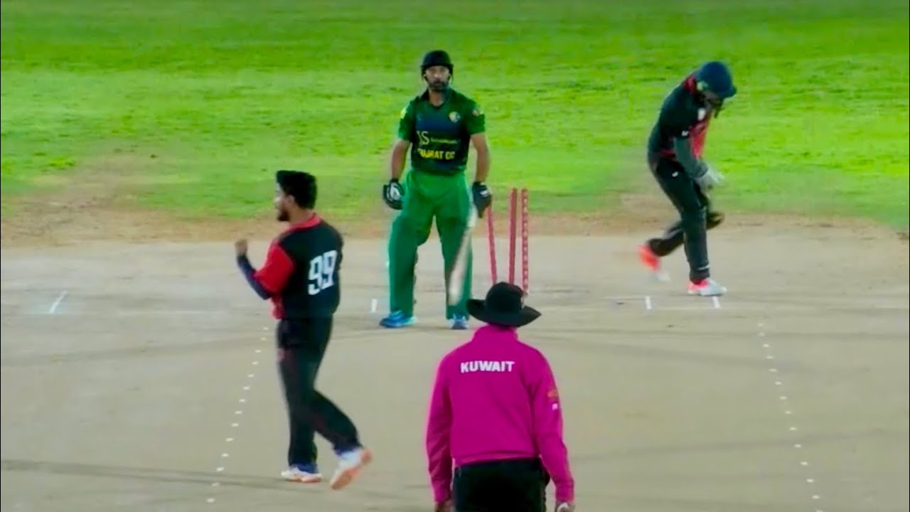 Opening spell against Gujarat CC 2nd over