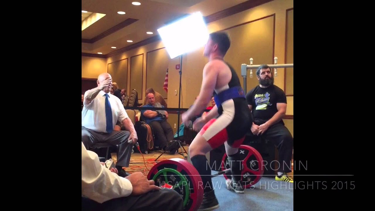 Matt Cronin - USAPL Raw National 2015 Highlights