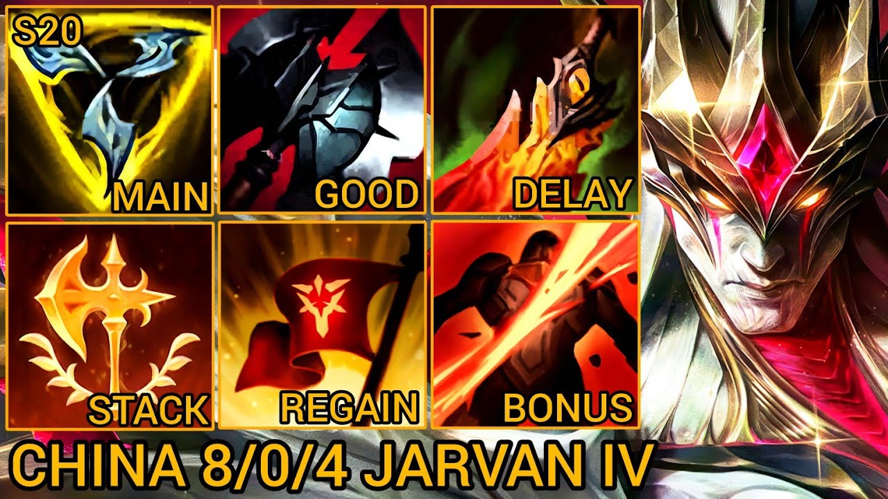 Jarvan IV Jungle Lane 8/0/4 - China Wild Rift New Meta Build & Runes By Tiarty