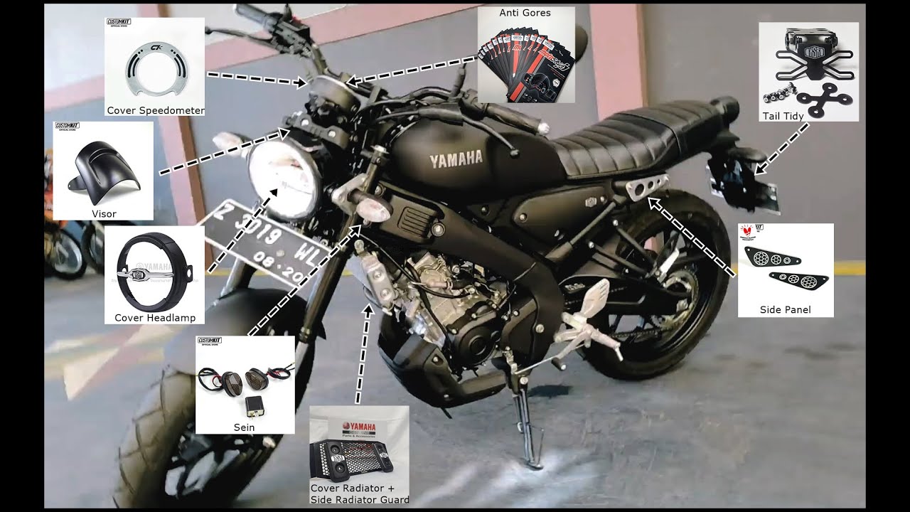 PASANG TAIL TIDY, SEIN, VISOR, DAN COVER HEADLAMP YAMAHA XSR 155 - MODIFIKASI (PART 2) #XSR155