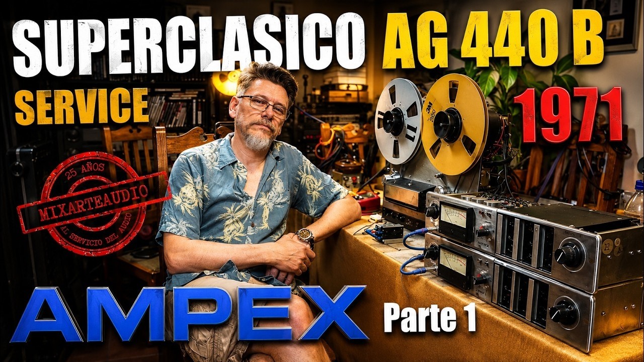 AMPEX AG 440 B STEREO 1971  - SERVICE Parte 1 ☢️🛠️👨‍🔧🎛️🎚️🔊🟢
