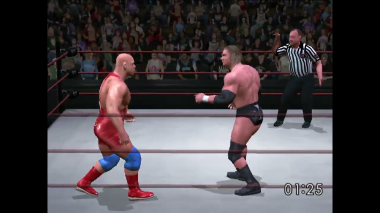This Match Goes HARD 🔥 | HHH vs Kurt Angle – WWE SVR 2004