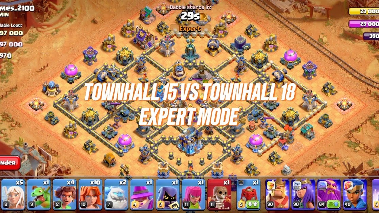 TOWNHALL 15 VS TOWNHALL 18 EXPERT MODE