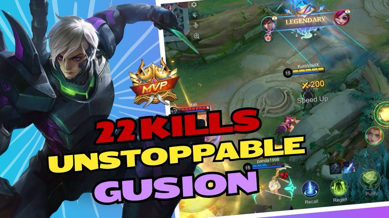 Unstoppable Gusion | 22 Kills | One Shot Kills In New Season – #mlbb #mlbbcreatorcamp #mlbbindia 