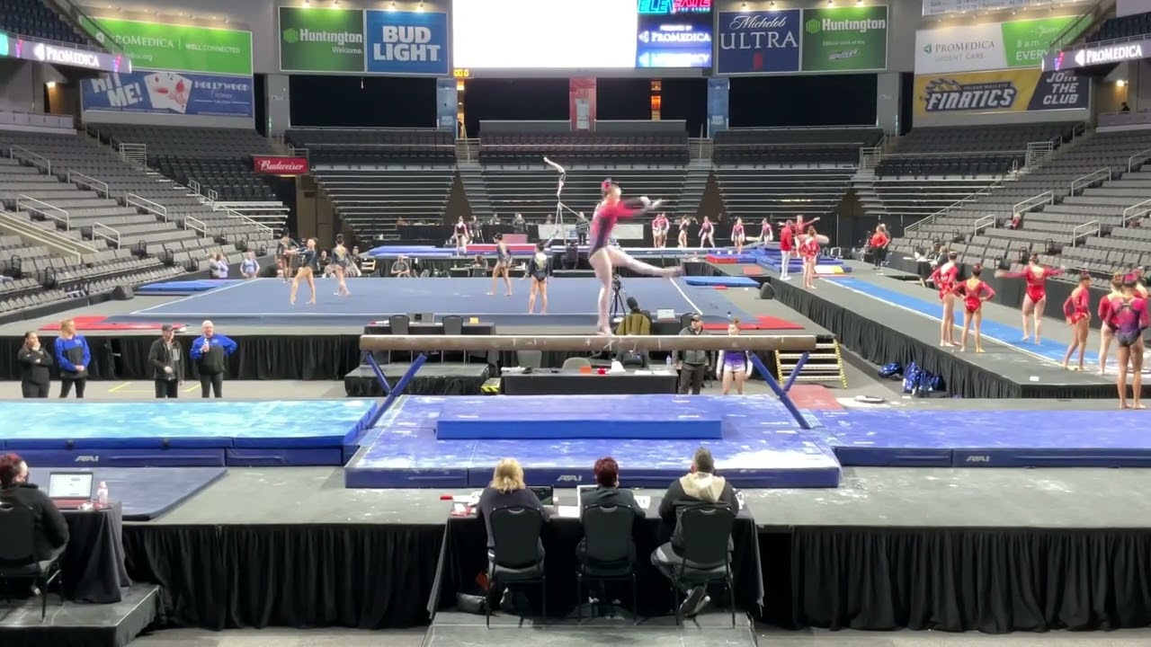 Level 10 Beam Routine. Scored a 9.65.
