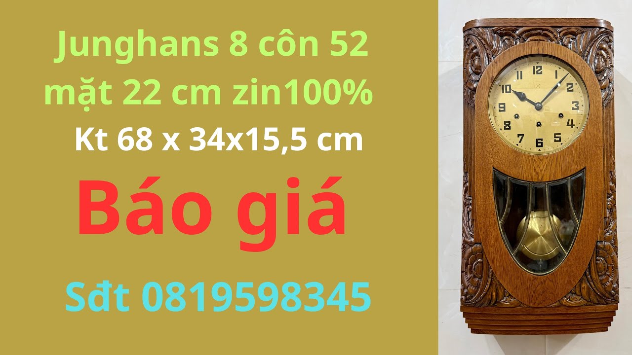 Mã 833 Junghans 8 côn 52 mặt 22 nhập Đức zin bản 100% từ máy đến vỏ giá 16,5 tr Lh 0819598345 Zalo 