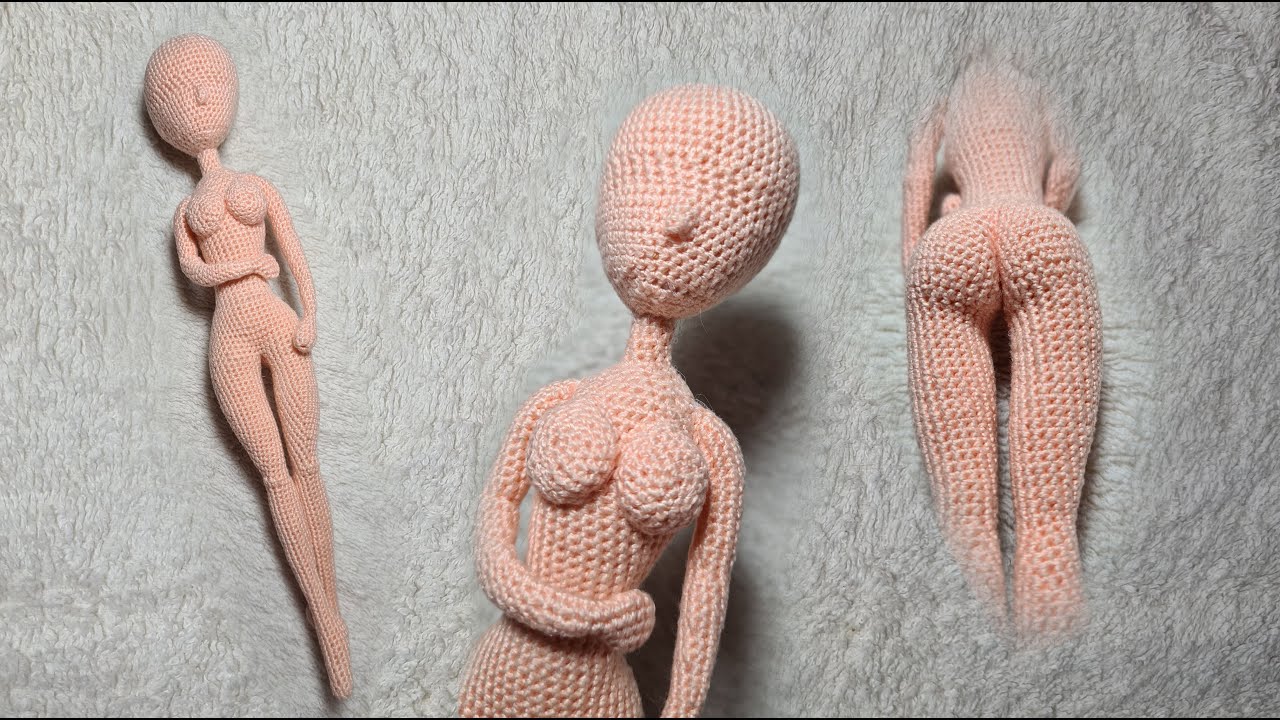Cuerpo base muñeca amigurumi realista en español: Cabeza
