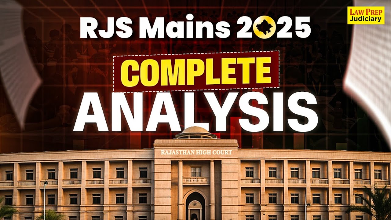 RJS Mains Exam Analysis | RJS Mains 2025 Paper Analysis | By Nimish Sir