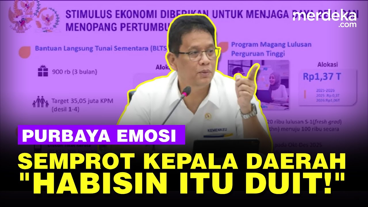 Emosi di DPD! Menkeu Purbaya Semprot Kepala Daerah: Abisin Tu! Kerja yang Bener Lah!