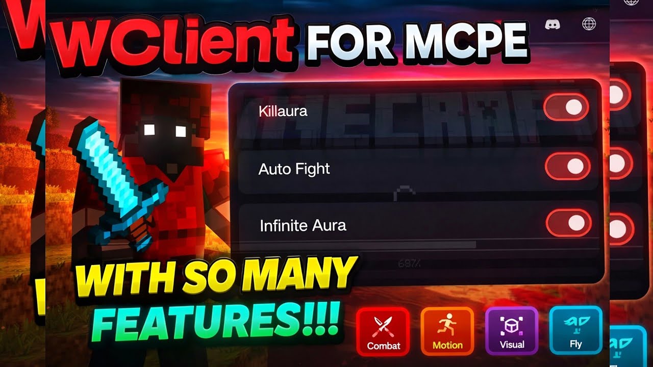 WClient For MCPE 1.26.1 🔥 ( Latest Version)💎 | Low Lag Smooth Gameplay 🔮 | Toolbox For MCPE (Guide).