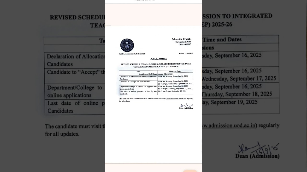 du itep spot round 1 allocation date extend #du#itep#duitep#spotround#duspot#itepspot