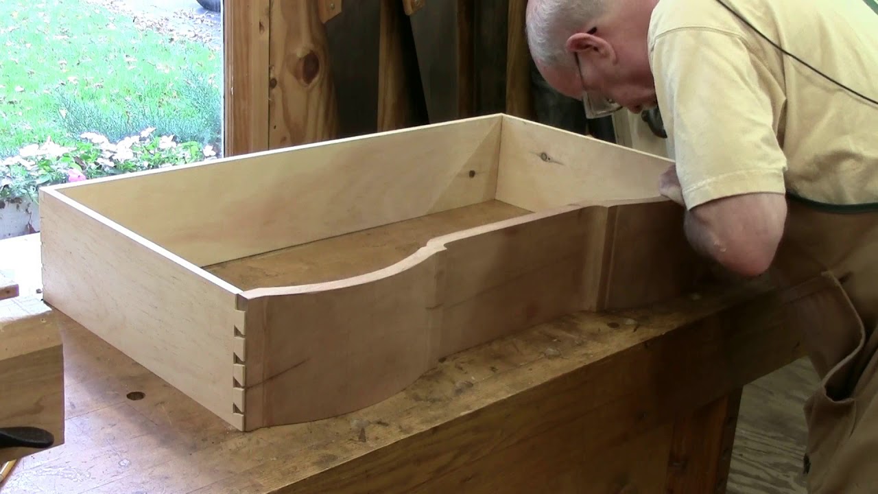 Mahogany Curved Blockfront Chest Making the Drawers Step 7