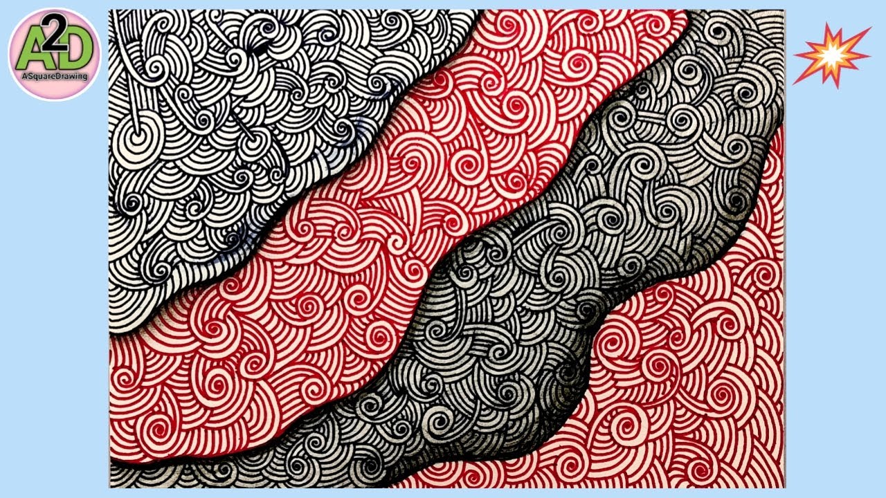 Relaxing Drawing-1 | Relaxing Doodle Drawing | Drawing Ideas with pen