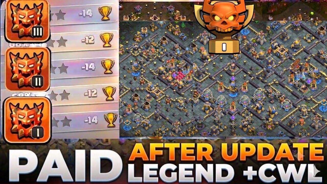 AFTER UPDATE UNSEEN PAID NEW BEST TH18 LEGEND+CWL TH18 ANTI 2 STAR BASES!BEST ANTI EVERYTHING
