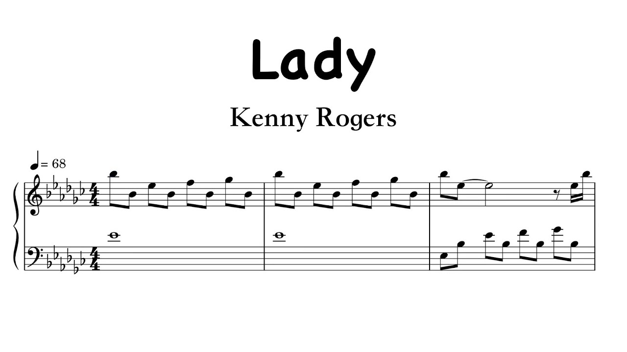 Kenny Rogers - Lady Sheet Music
