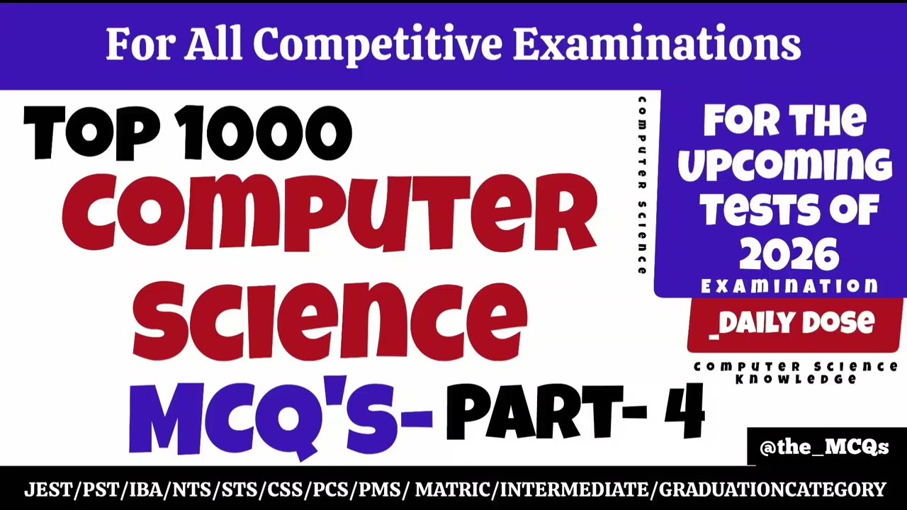 Computer Science MCQs Part-4 