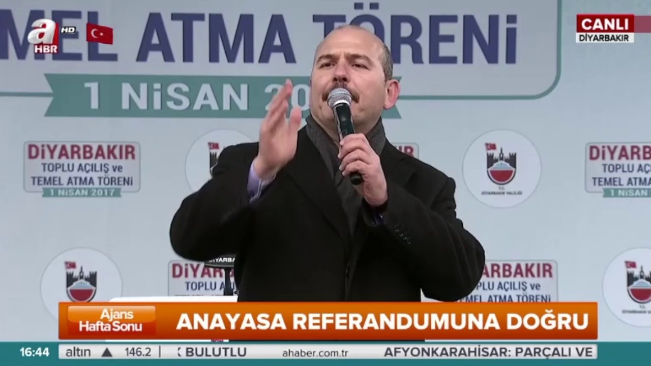 İçişleri Bakanı Süleyman Soylu - Diyarbakır Toplu Açılış Töreni Konuşması - 1 Nisan 2017