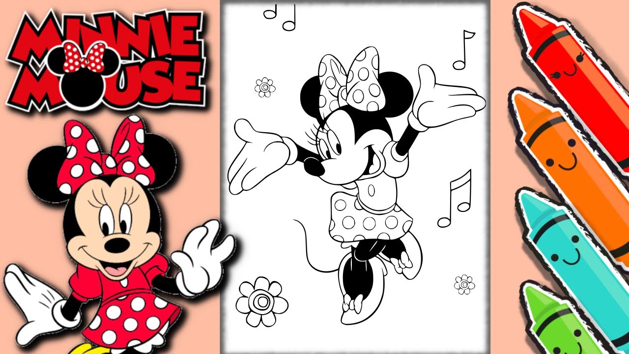 Color Minnie Mouse With Us! | Disney Coloring Page
