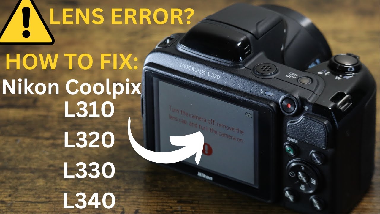 Как исправить ошибку объектива на Nikon Coolpix L310 L320 L330 или L340, вызванную погнутым оправ...