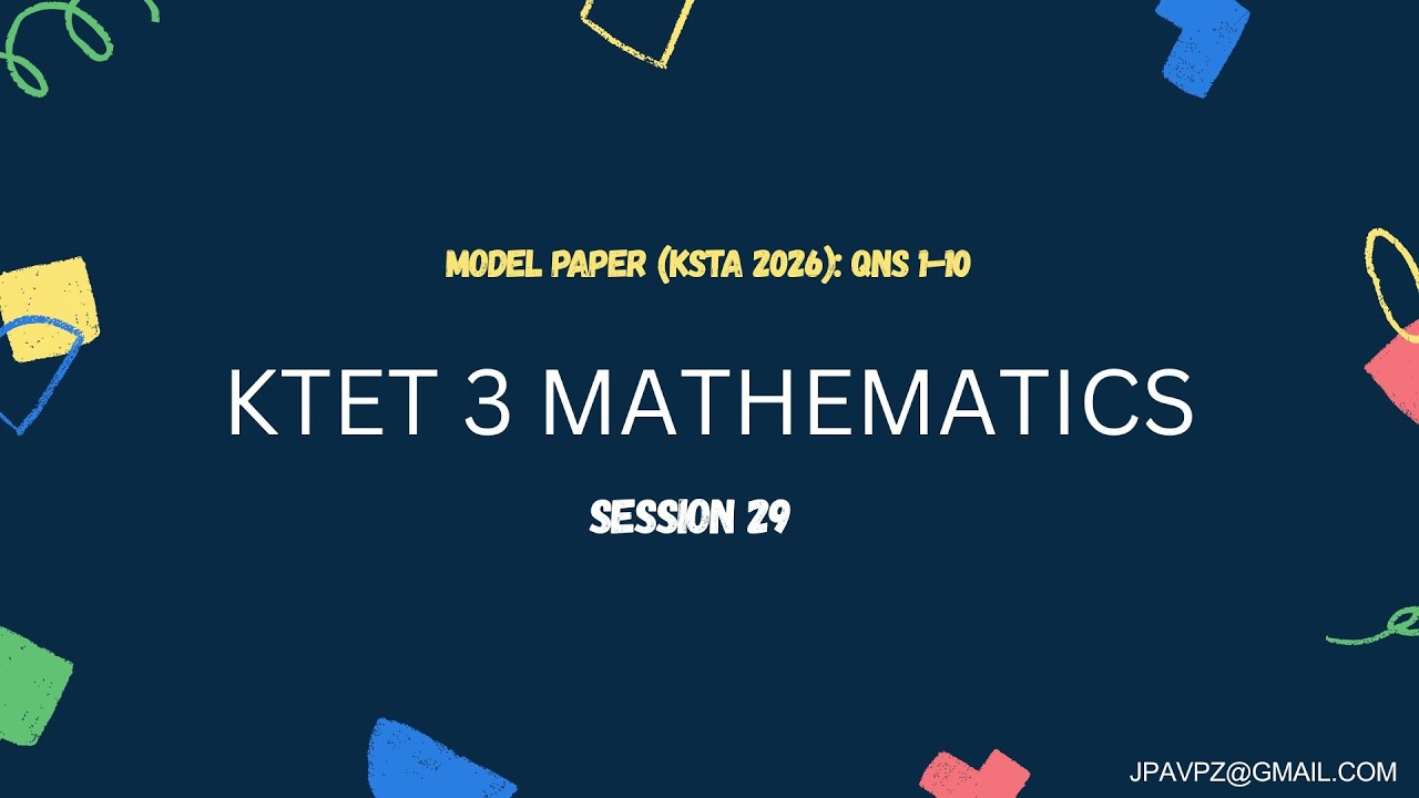 KTET 3 SESSION 29