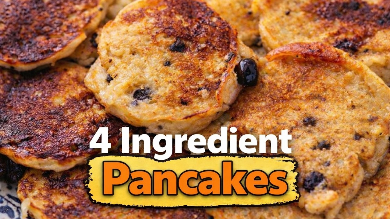 4 Ingredient Blueberry Pancakes for Kids | Soft and No Sugar