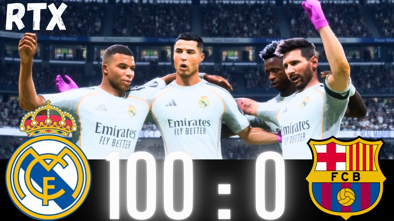 FC 26 -RONALDO MESSI  NEYMAR & MBAPPE | ALL WORLDS STARS | REAL MADRID 100-0 FC BARCELONA