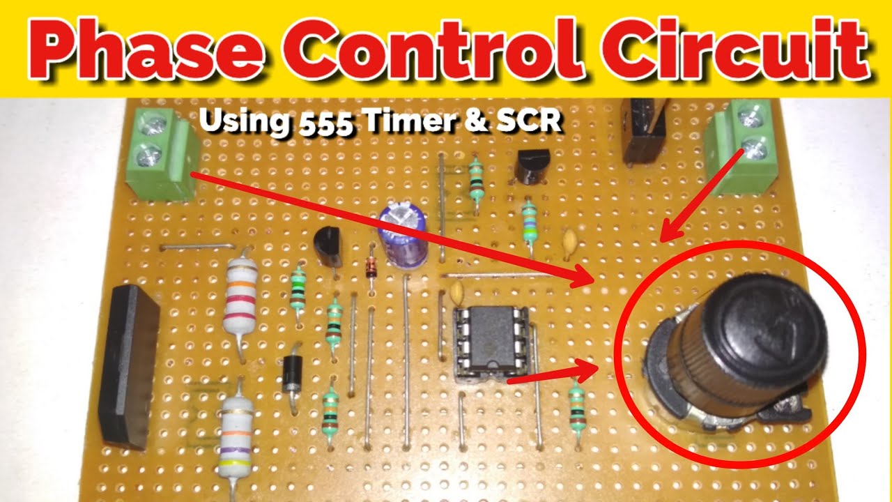 Phase Control Circuit Using 555 Timer & SCR। AC Dimmer।EEE Mini Project।By Circuitix