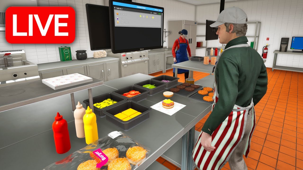 Playing Fast Food Simulator with a MASSIVE CREW - LIVE 🔴
