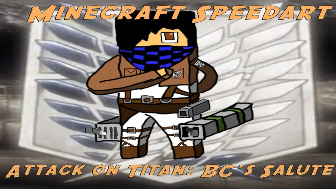 Minecraft Speedart - (Attack on Titan) BC's Salute [BC_Sn1per Archive]