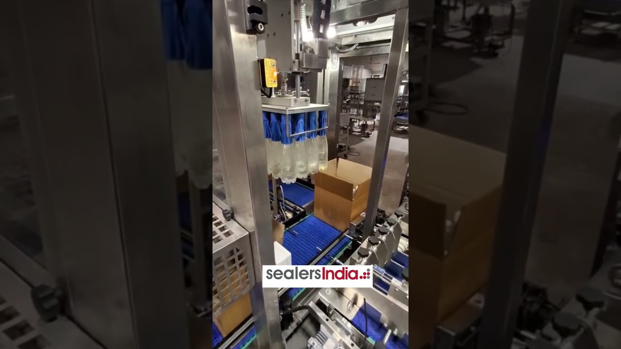Auto case packer for tall bottles 