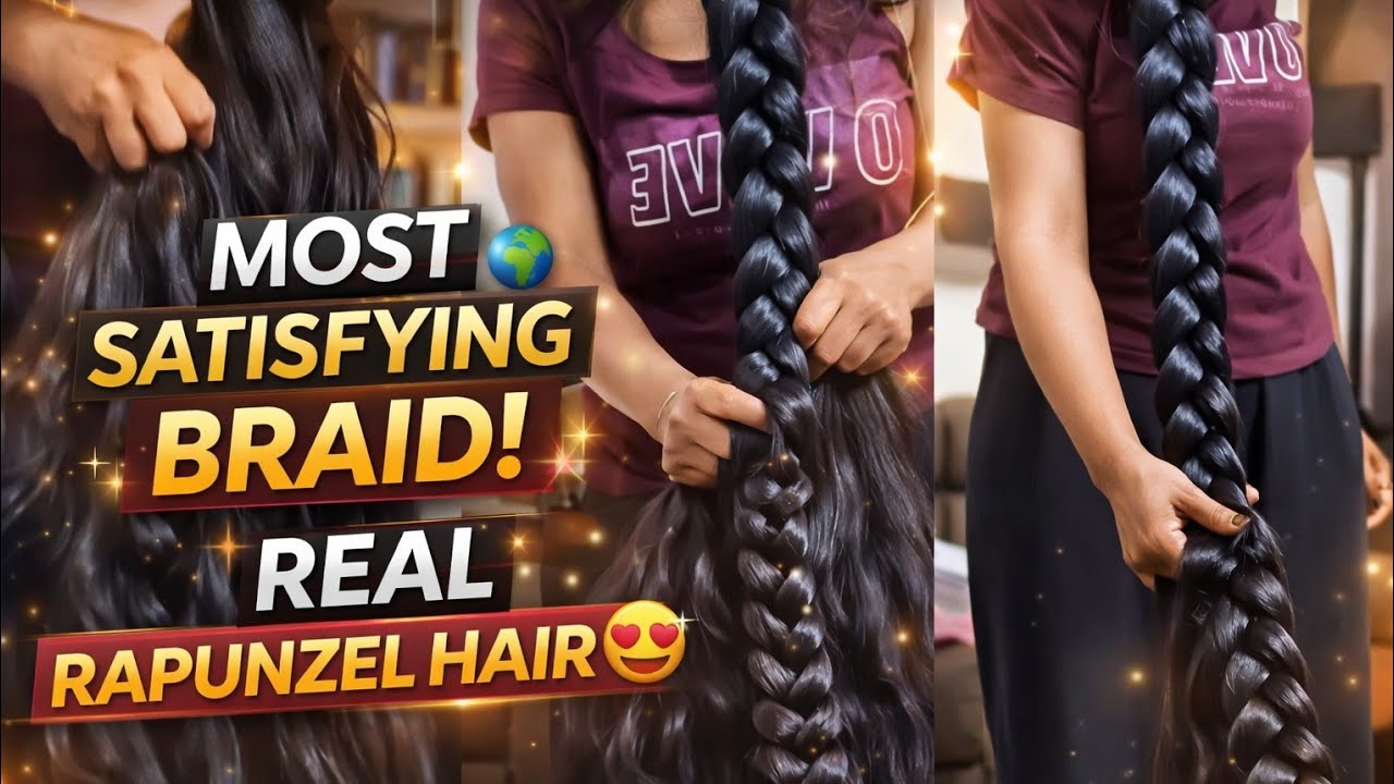 &ldquo;The Most Satisfying Braid On The Planet 🌍 Real Rapunzel Floor Length Hair!&rdquo;