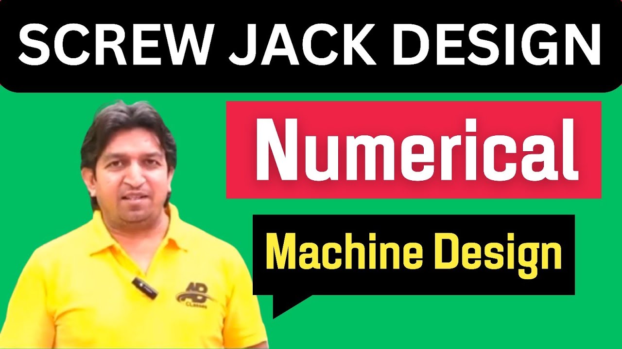 Design of screw jack problem | design of screw jack numerical | design of screw jack in hindi