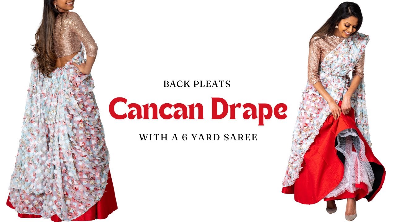 Pleats at the BACK?! 😍 | Unique Styles of Saree Draping | cancan skirt for lehenga | Tia Bhuva